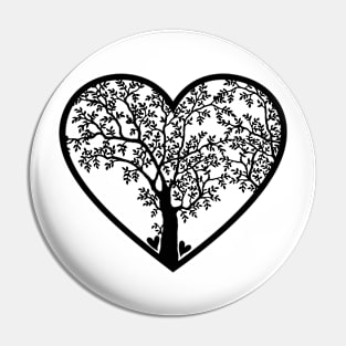 Heart tree Pin