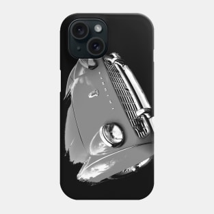 Triumph TR3 British 1950s classic car front quarter monochrome Phone Case