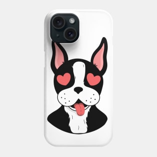 Boston terrier in love print of St. Valentine's day Phone Case