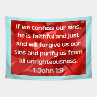 Bible Verse 1 John 1:9 Tapestry