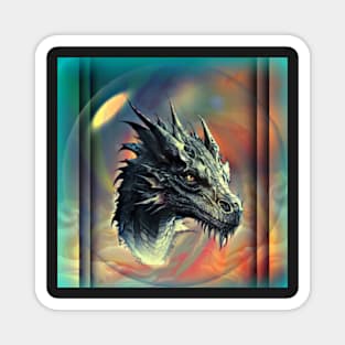 Dragon on green background Magnet