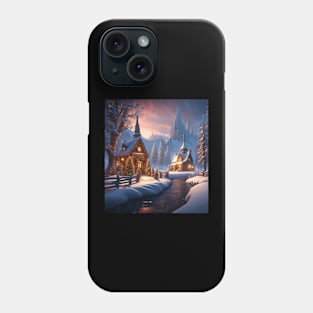 Snowy Country Scene Phone Case