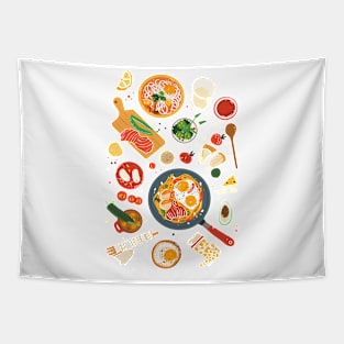 Cooking food Tapestry