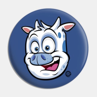 Blue Cow Moo too Pin