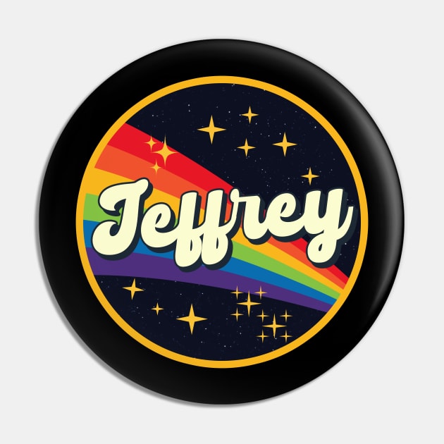 Jeffrey // Rainbow In Space Vintage Style Pin by LMW Art