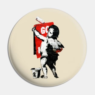 Go to Hell by Banksy Pin