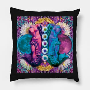 pink double venus moon Pillow