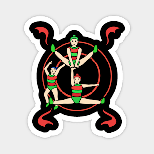 Funny women gymnastic Magnet