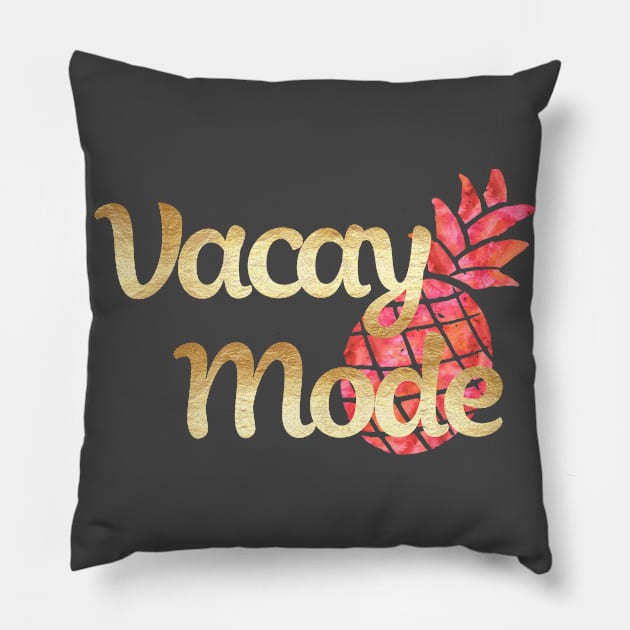 Vacay Mode | Pineapple Design Pillow by ABcreative