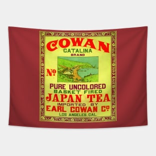 Vintage Cowan Tea Label Tapestry