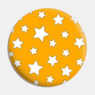 Orange and White Stars Pin