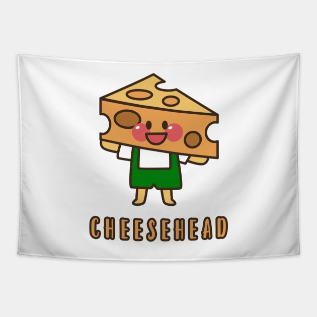 Cheesehead: Cute Cheesehead Character Tapestry by Jarecrow 