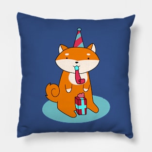 Birthday Shiba Pillow