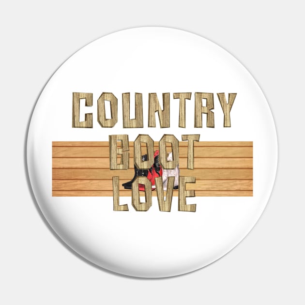 Country Boots Pin by teepossible