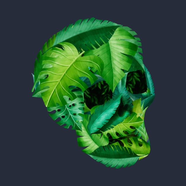 Plant Phrenology Skull - forgotten foliage by HtCRU