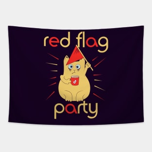 Red Flag Party Tapestry