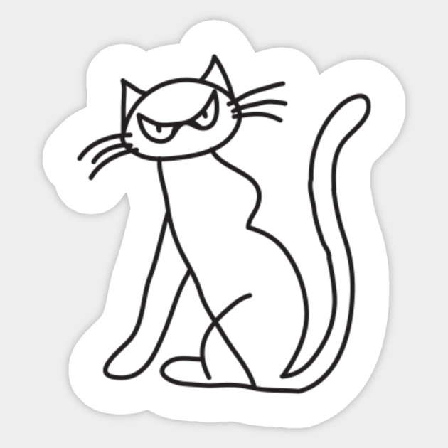 Halloween Cat Halloween Black Cat Sticker Teepublic