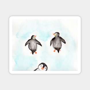 Watercolour Penguins Magnet