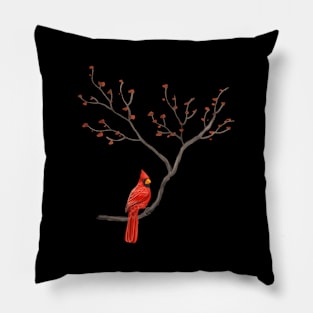 Red Cardinal Bird Birdwatching Birding Pillow