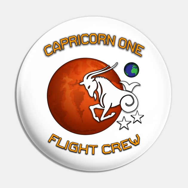 Official Capricorn One Fight Crew T-shirt Pin by Turbo Mecha Giant Dino