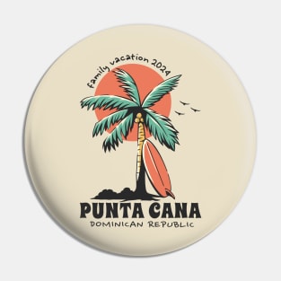 Punta Cana Family Vacation 2024 Matching Dominican Republic Pin