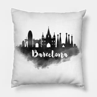 Barcelona watercolor Pillow