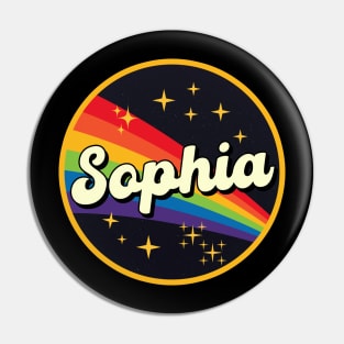 Sophia // Rainbow In Space Vintage Style Pin