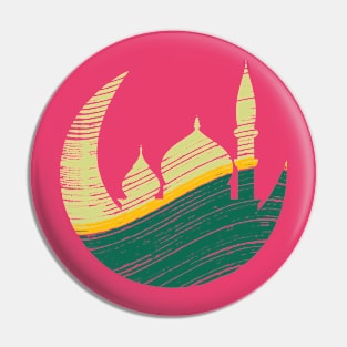 Mosque and Crescent Pin