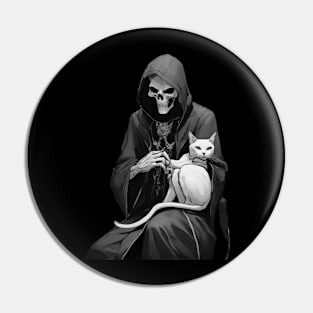 Reaper And His Cat Pin