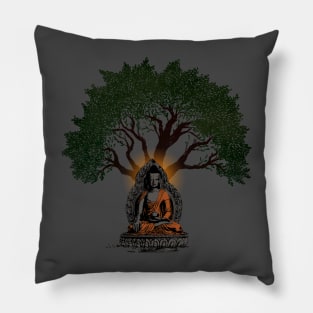 Buddha under Bodhi Tree Pillow