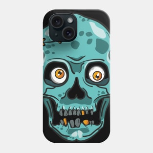 Blue Crazy Skull Phone Case