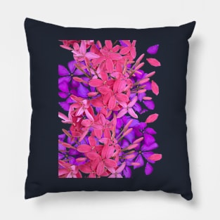 pink and purple flowers Pillow