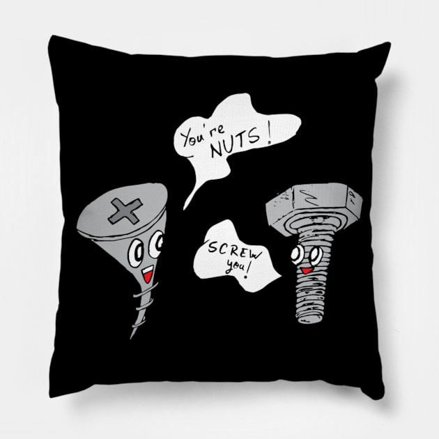 Screw you! Pillow by ForbiddenFigLeaf