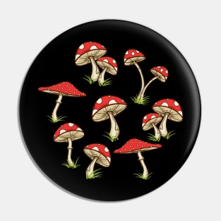 Speckled Mushroom Pattern Pin