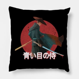 Vintage - Blue Eye Samurai Pillow