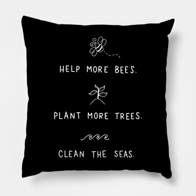 Save the Bees Pillow by valentinahramov