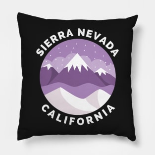 Sierra Nevada California - Sierra Nevada Ski Snowboard Mountain California Yosemite Travel Pillow