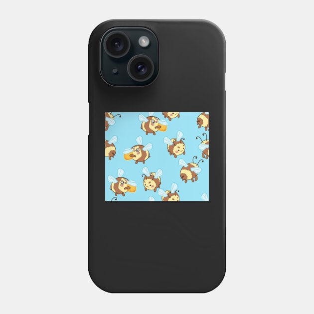 Oh Honey! on blue Phone Case by FrostedSoSweet