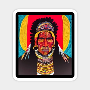 Indian chief. Magnet