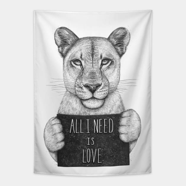 All I need is love Tapestry by kodamorkovkart