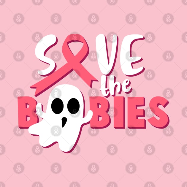 Womens Save The Boobies Breast Cancer Awareness Pink October by stuffbyjlim