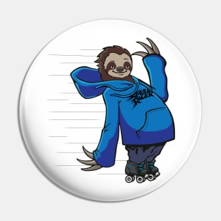 Sloth Skater Pin