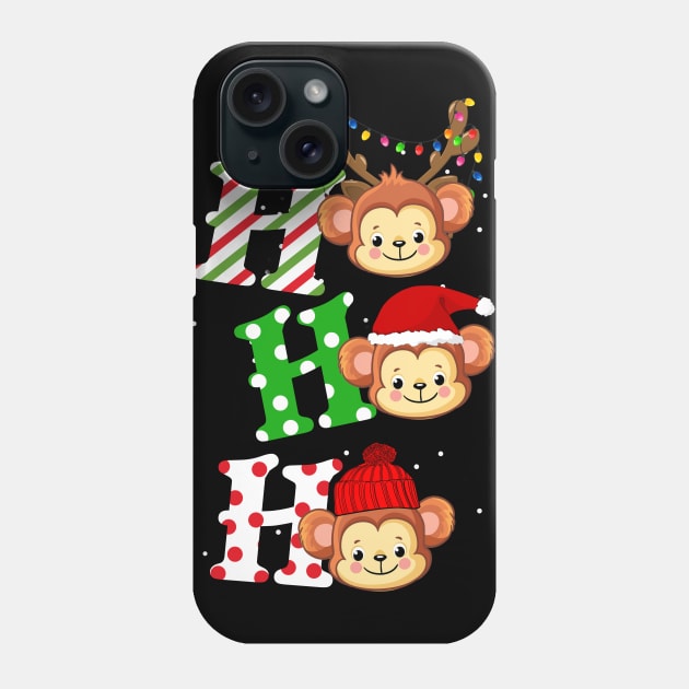 Monkey Ho Ho Ho Christmas Phone Case by TeeSky