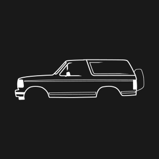 1992-1996 Ford Bronco Side White No Logo T-Shirt