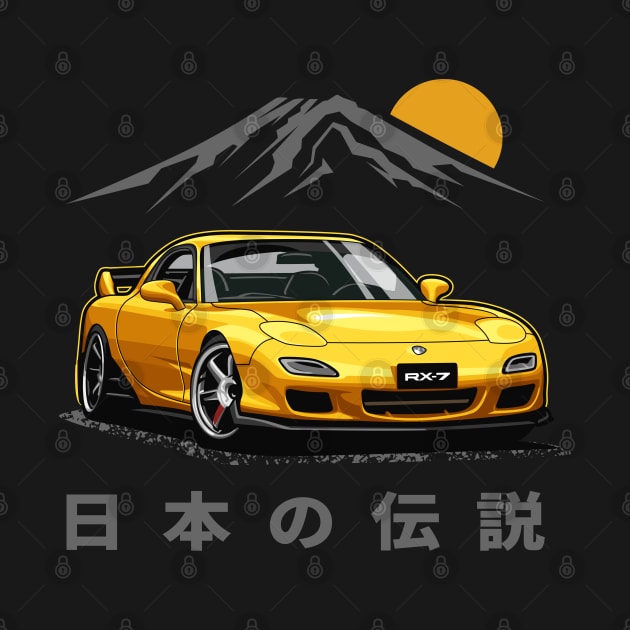 JDM Tuner RX-7 (Sunburst Yellow) by Jiooji Project