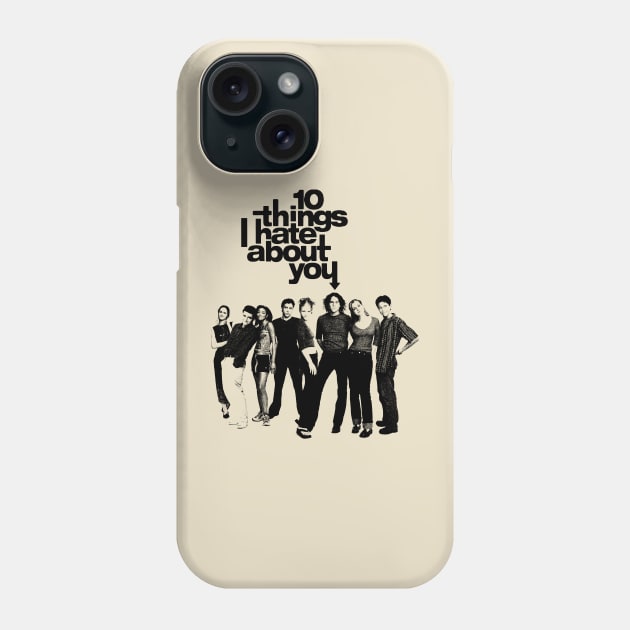 10 Things I Hate About You Pencil Drawing Phone Case by Tentacle Castle