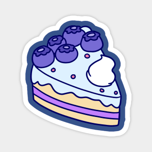 Blueberry Cake Slice Magnet