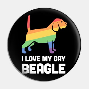 Beagle - Funny Gay Dog LGBT Pride Pin