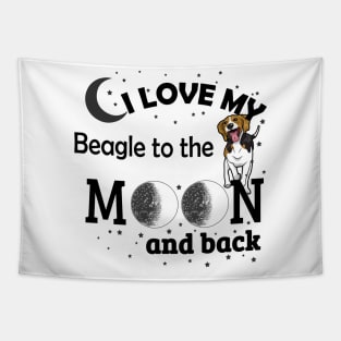 I love My Beagle To The Moon And Back Tapestry