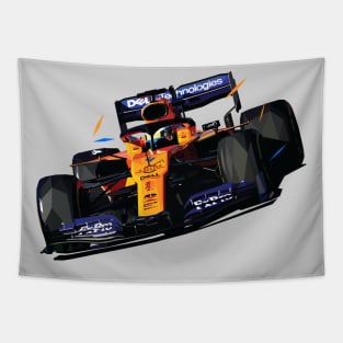 Lando Norris F1 Car Tapestry